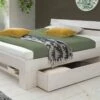Schubkasten-Bett "Valor" -Bettbezüge Verkäufe 2024 schubkasten bett valor weiss lackiert kernbuche
