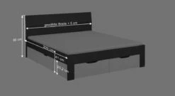 Schubkasten-Bett "Zaida" -Bettbezüge Verkäufe 2024 schubkasten bett zaida bemassung grafik