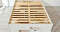 Schubkasten-Bett "Göteborg" -Bettbezüge Verkäufe 2024 schubkasten doppelbett goeteborg auflageleiste massivholz leisten 1