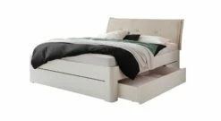 Schubkasten-Doppelbett "Jomandio" -Bettbezüge Verkäufe 2024 schubkasten doppelbett jomandio kopfteil beigefarben