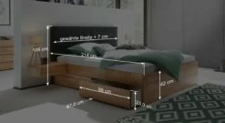 Schubkasten-Doppelbett "Mirenda" 16 Schubkasten-Doppelbett "Mirenda" -Bettbezüge Verkäufe 2024 schubkasten doppelbett mirenda bemassung grafik