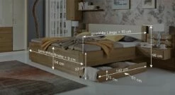 Schubkasten-Doppelbett "Toride" 13 Schubkasten-Doppelbett "Toride" -Bettbezüge Verkäufe 2024 schubkasten doppelbett toride bemassungs skizze