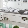 Schubkasten-Einzelbett "Göteborg" -Bettbezüge Verkäufe 2024 schubkasten einzelbett goeteborg weiss modern