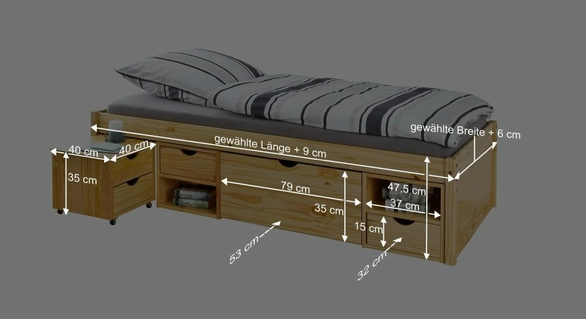 Schubkasten-Einzelbett "Oslo" 8 Schubkasten-Einzelbett "Oslo" – Bild 6