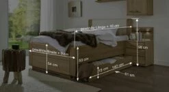 Schubkasten-Einzelbett "Raida" -Bettbezüge Verkäufe 2024 schubkasten einzelbett raida bemassungs skizze