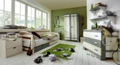 Kleiderschrank "Laubhütte" -Bettbezüge Verkäufe 2024 schubkasten kinderbett kids paradise laubhuette passend moebel 1