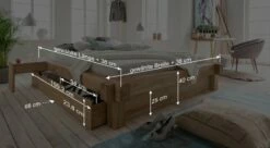 Schubkasten-Liege "Doba" -Bettbezüge Verkäufe 2024 schubkasten liege doba bemassungs grafik