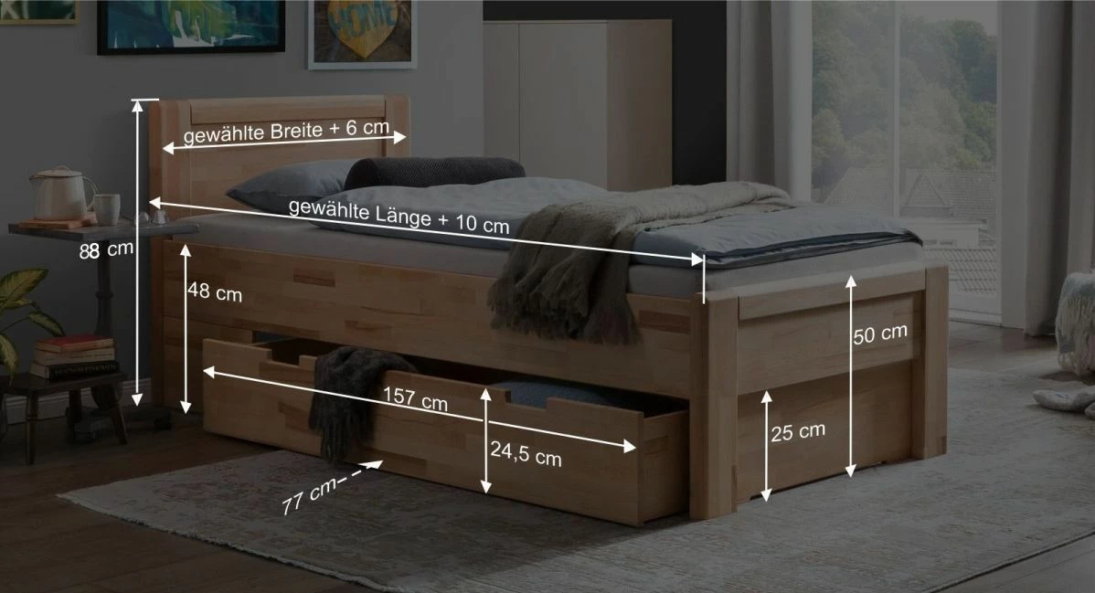 Schubkasten-Seniorenbett "Ewen" 6 Schubkasten-Seniorenbett "Ewen" – Bild 4