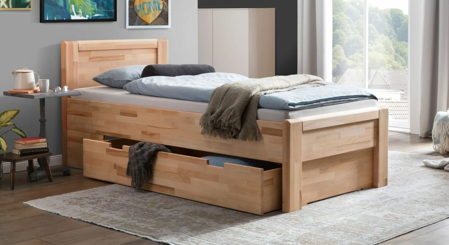 Schubkasten-Seniorenbett "Ewen" 3 Schubkasten-Seniorenbett "Ewen"