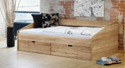 Bett "Dänemark" -Bettbezüge Verkäufe 2024 schubkastenbett daenemark kernbuchenholz