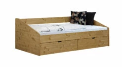 Bett "Dänemark" -Bettbezüge Verkäufe 2024 schubkastenbett daenemark kiefer gelaugt einzel