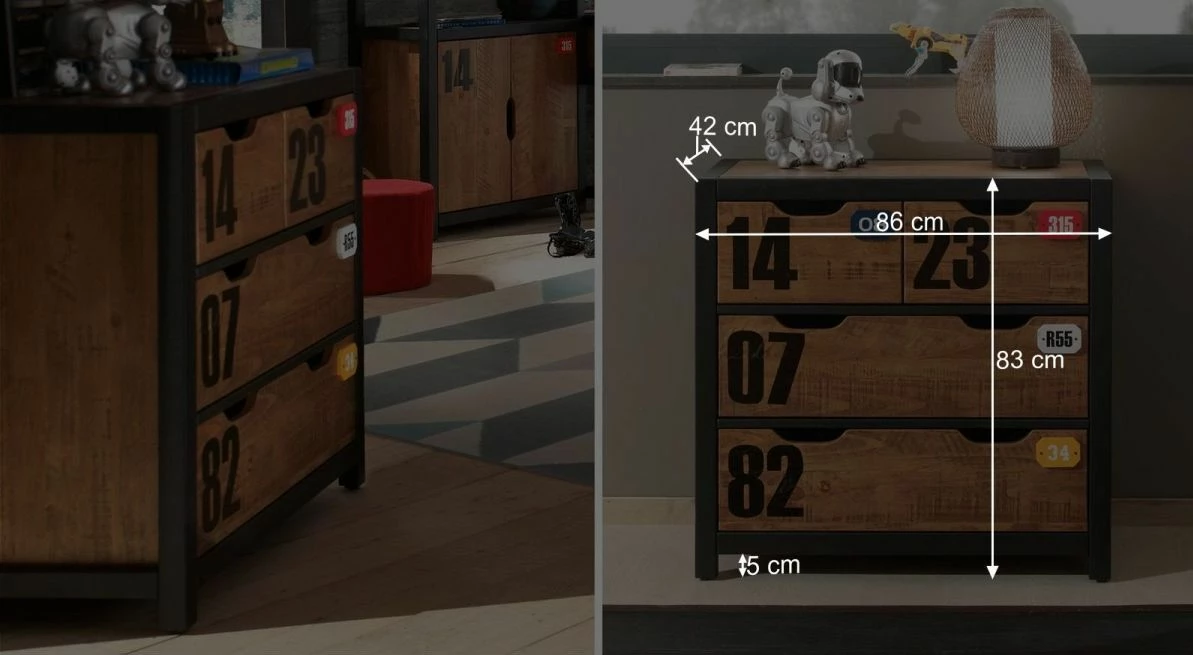 Schubladen-Kommode "Beli" 4 Schubladen-Kommode "Beli" – Bild 2