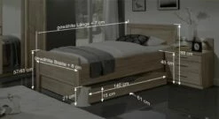 Senioren-Schubkastenbett "Palmira" -Bettbezüge Verkäufe 2024 senioren schubkastenbett palmira bemassung grafik