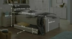 Senioren-Schubkastenbett "Usingen" -Bettbezüge Verkäufe 2024 senioren schubkastenbett usingen bemassung grafik