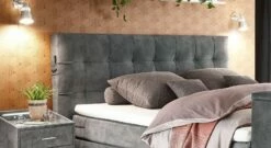 SET ONE Bettkasten-Boxspringbett "Richmond" Mit TV-Halterung -Bettbezüge Verkäufe 2024 set one bettkasten boxspringbett richmond tv halterung kopfteil geheftet