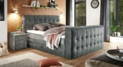 SET ONE Bettkasten-Boxspringbett "Richmond" Mit TV-Halterung -Bettbezüge Verkäufe 2024 set one bettkasten boxspringbett richmond tv halterung modern