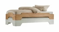 Stapelliege "Narvik" -Bettbezüge Verkäufe 2024 stapelliege narvik weiss buche natur 2er set