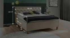 Stauraumbett "Irelia" Express -Bettbezüge Verkäufe 2024 stauraumbett irelia holzfuesse robust bemassung grafik