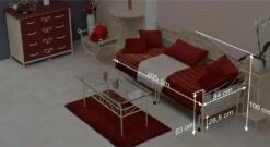 Tagesbett "Gora" -Bettbezüge Verkäufe 2024 tagesbett gora bemassungs skizze