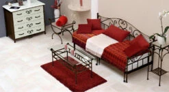 Tagesbett "Gora" -Bettbezüge Verkäufe 2024 tagesbett gora braun gold gewischt eisen gr