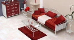 Tagesbett "Gora" -Bettbezüge Verkäufe 2024 tagesbett gora weiss nicht ausziehbar gr