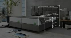 TEMPUR® Elektro-Boxspringbett "Adjustable" Check Express -Bettbezüge Verkäufe 2024 tempur boxspringbett adjustable check express bemassungsgrafik