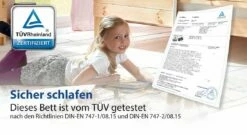 Midi-Hochbett "Kids Paradise" -Bettbezüge Verkäufe 2024 tuev geprueft gs siegel kindermoebel 1