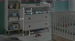 Wickelkommode "Beano" -Bettbezüge Verkäufe 2024 wickelkommode beano bemassungsgrafik