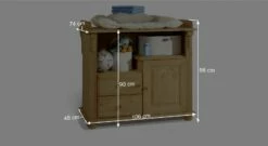 Wickelkommode "Countryside" -Bettbezüge Verkäufe 2024 wickelkommode countryside bemassung grafik