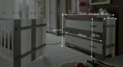 Wickelkommode "Laubhütte" -Bettbezüge Verkäufe 2024 wickelkommode laubhuette bemassung grafik