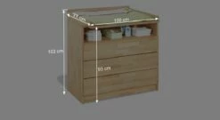 Wickelkommode "Natura" -Bettbezüge Verkäufe 2024 wickelkommode natura bemassung grafik