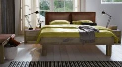 Bett "Morena" -Bettbezüge Verkäufe 2024 wildeichebett morena 25cm coffee marone