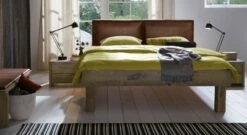 Bett "Morena" -Bettbezüge Verkäufe 2024 wildeichebett morena 30cm coffee marone