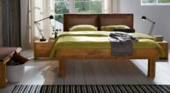 Bett "Morena" -Bettbezüge Verkäufe 2024 wildeichebett morena 30cm natur marone