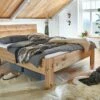 Bett "Tosa" -Bettbezüge Verkäufe 2024 zirbenholz bett tosa natuerlich maserung