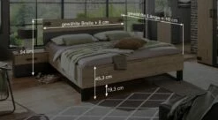 Bett "Midori" 10 Bett "Midori" -Bettbezüge Verkäufe 2024 zweifarbig bett midori bemassungs grafik