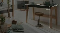 Schreibtisch "Kids Nordic" -Bettbezüge Verkäufe 2024 zweifarbig schreibtisch kids nordic bemassungs grafik